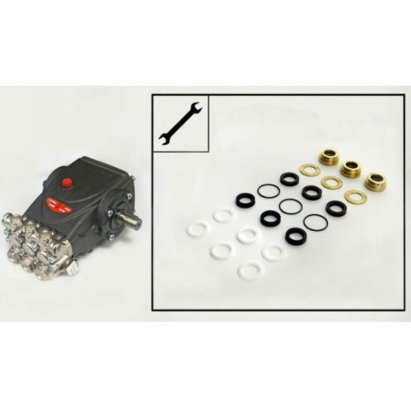 Ehrle HD 1240 High Pressure Pump Water Seal Kit with Leakage-Ring Ø22mm - 361441