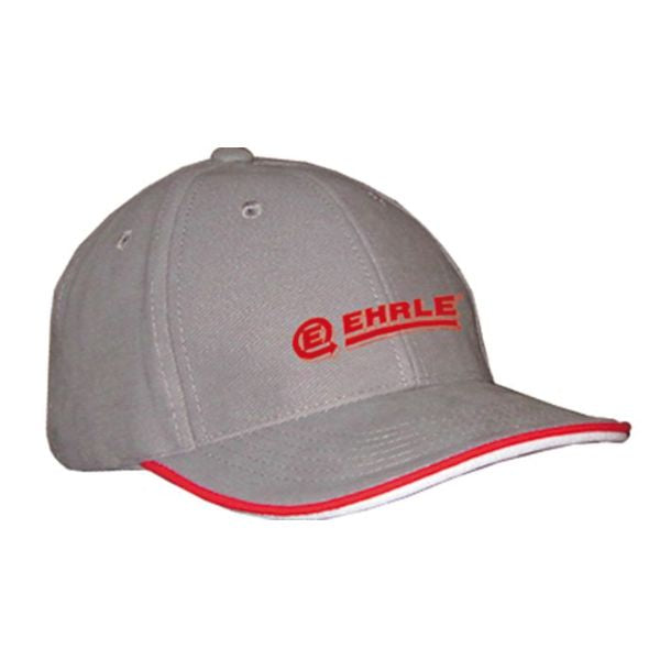 Grey Baseball Cap With Red Ehrle Logo