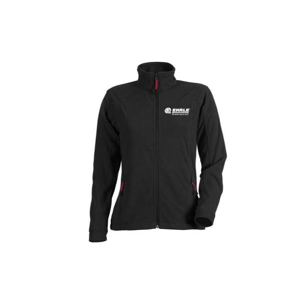 Women's Black Fleece Jacket With White Ehrle Logo (XS)
