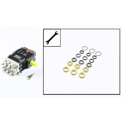 Ehrle Teflon Water Seal Kit 18mm For Hot Water upto 85°C with Leakage Rings For HDE 840, KS 823 - 571605