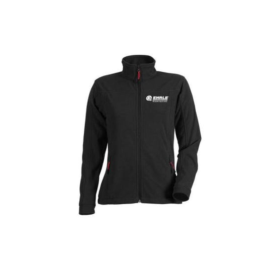 Women's Black Fleece Jacket With White Ehrle Logo (XS)